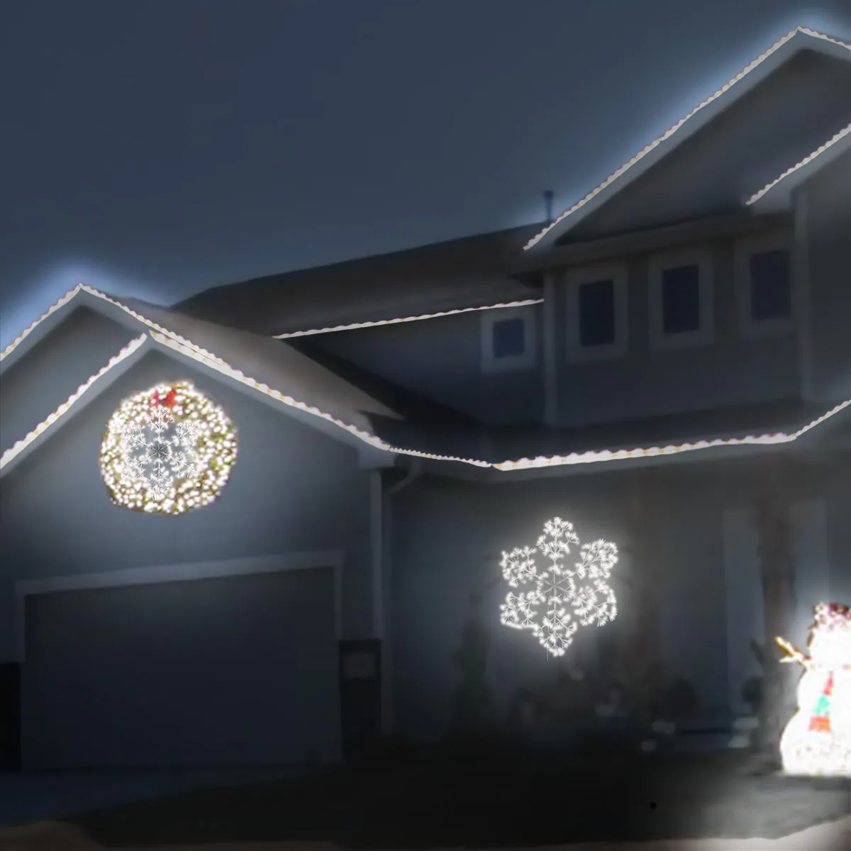 Holidynamics Holiday Lighting Solut 48-in Hanging Snowflake Hanging Decoration with White LED Lights
