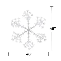 Holidynamics Holiday Lighting Solut 48-in Hanging Snowflake Hanging Decoration with White LED Lights