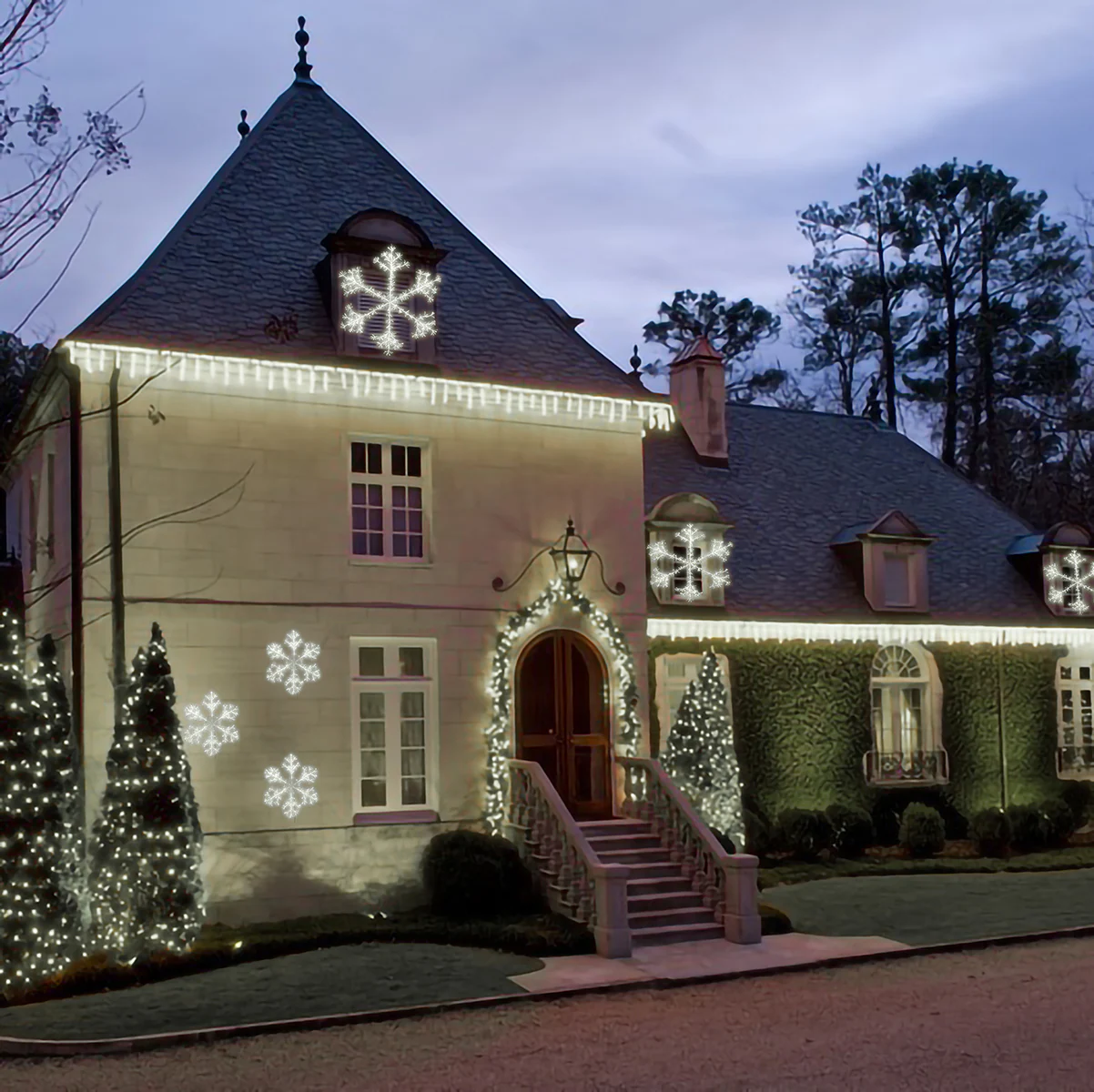 Holidynamics Holiday Lighting Solut 48-in Hanging Snowflake Hanging Decoration with White LED Lights