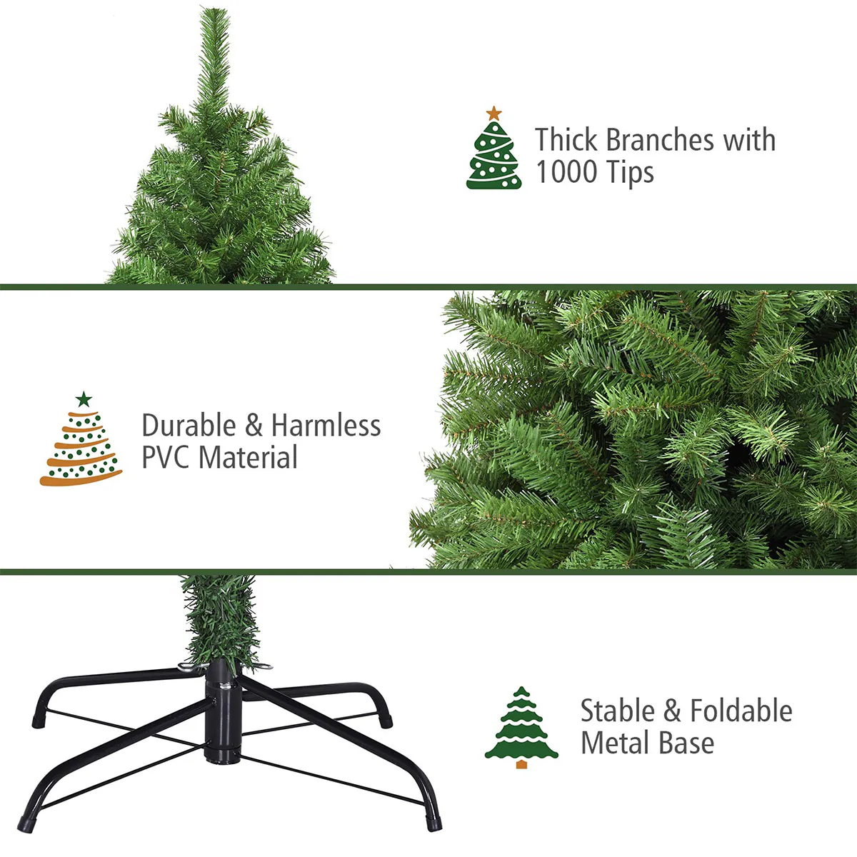 WELLFOR 6-ft Artificial Christmas Tree