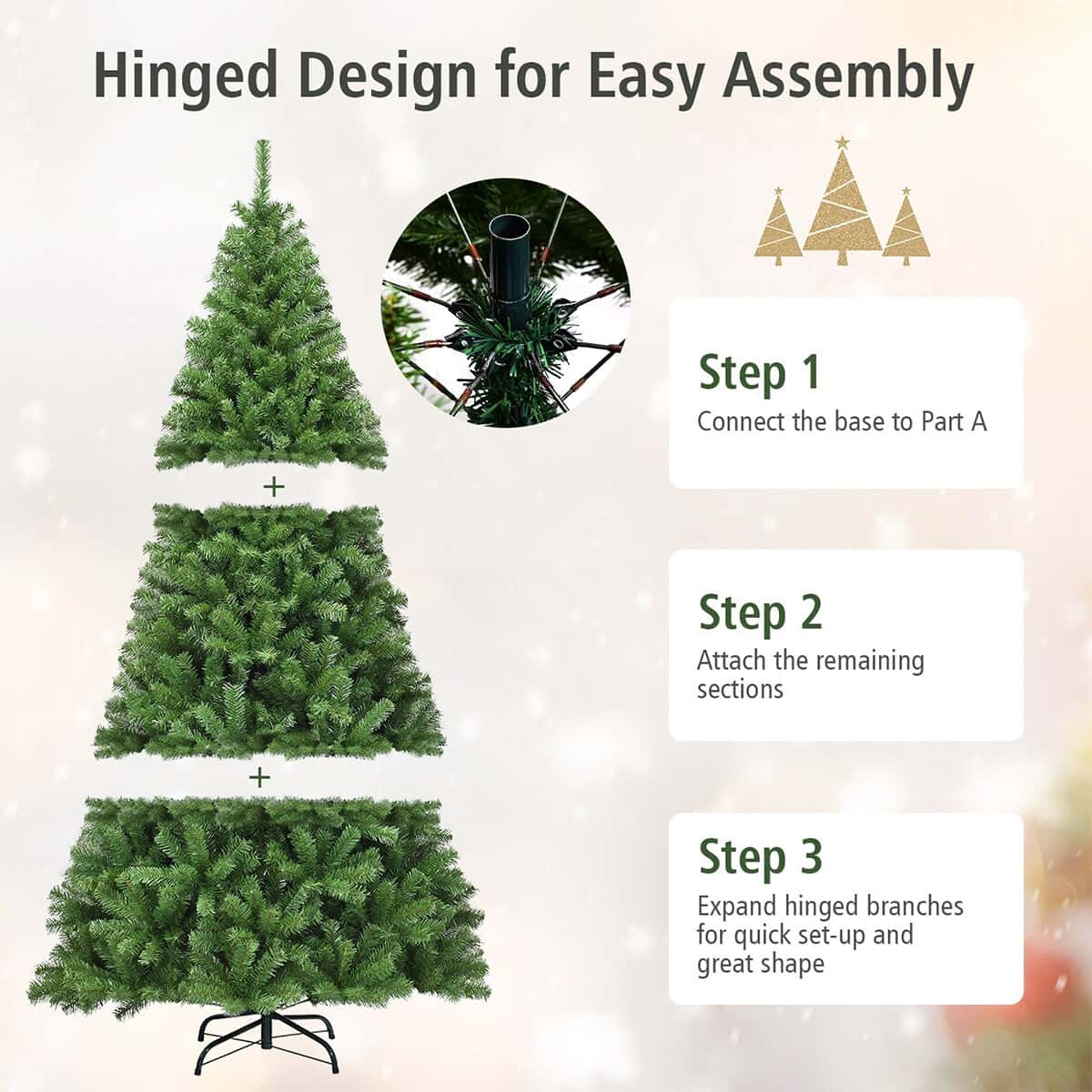 WELLFOR 6-ft Artificial Christmas Tree