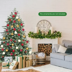 WELLFOR 6-ft Flocked Artificial Christmas Tree