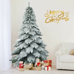 WELLFOR 7.5-ft Flocked Artificial Christmas Tree