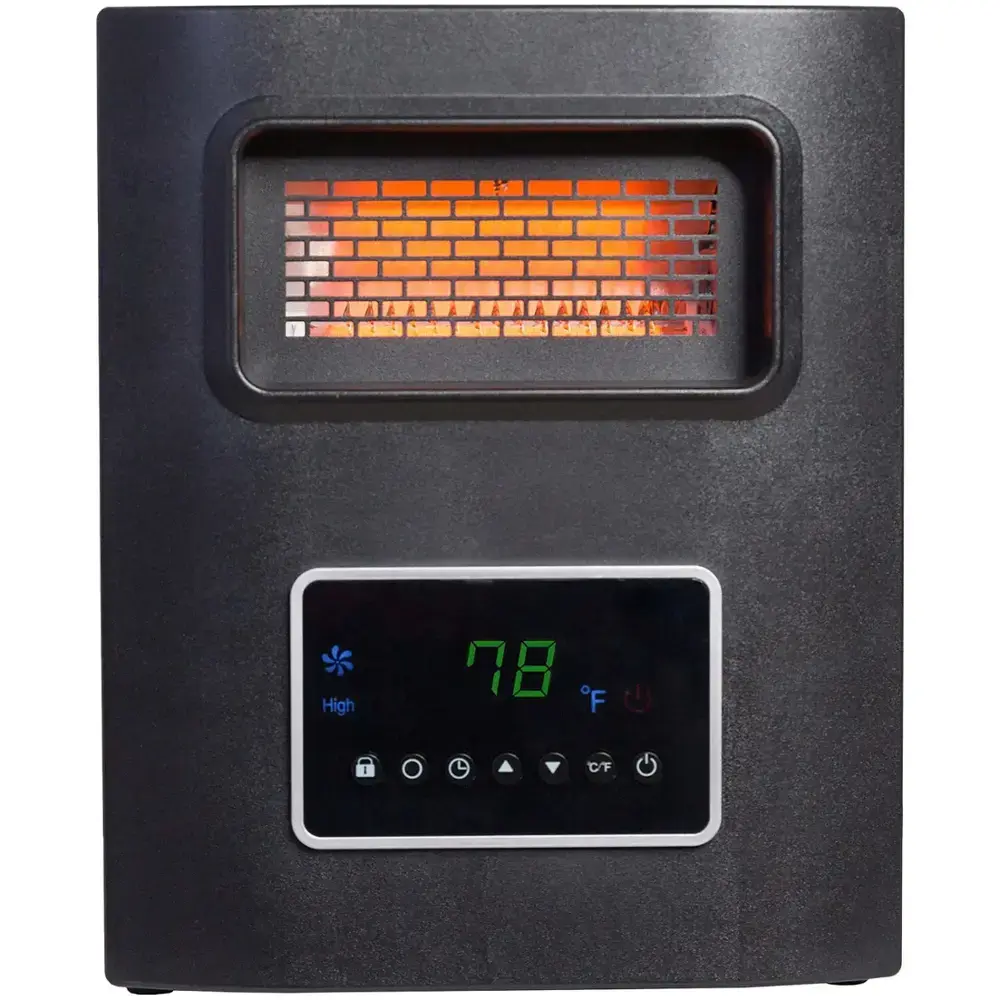 Lifesmart - 4-Wrapped Element Infrared Heater with USB Charging - Black