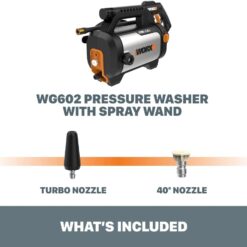 Worx 13 Amp Electric Pressure Washer Max 1870 PSI Max 1.4 GPM WG602