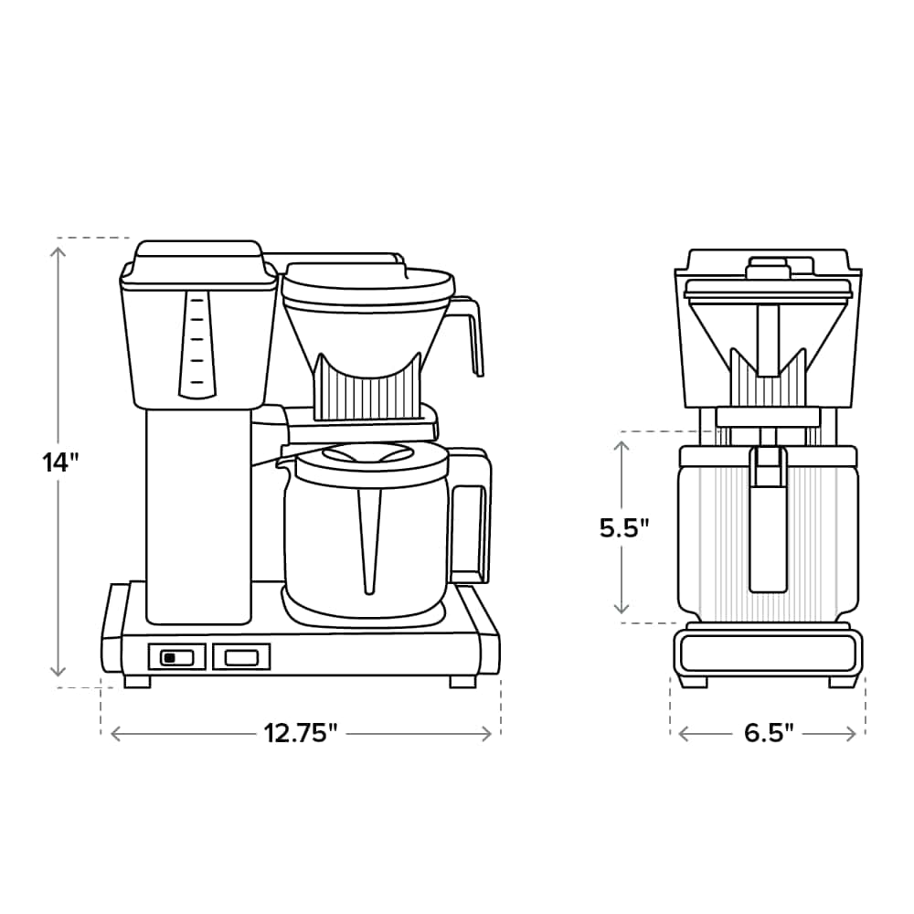 Technivorm Moccamaster 53947 KBGV 10-Cup Coffee Maker Orange, 40 Ounce, 1.25l