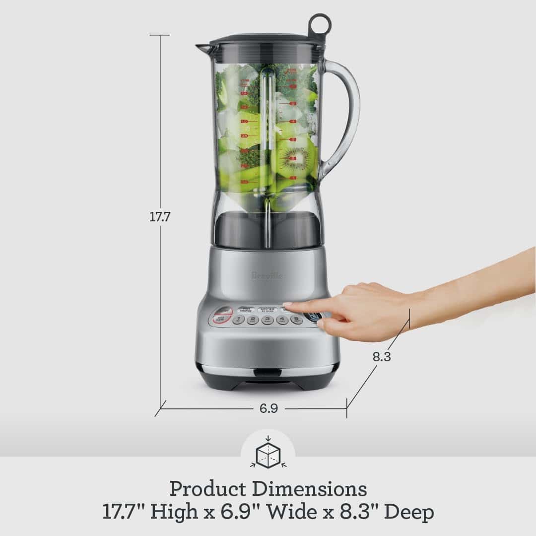 Breville BBL620SIL1AUS1 The Fresh & Furious Food Blender, 50oz, Silver