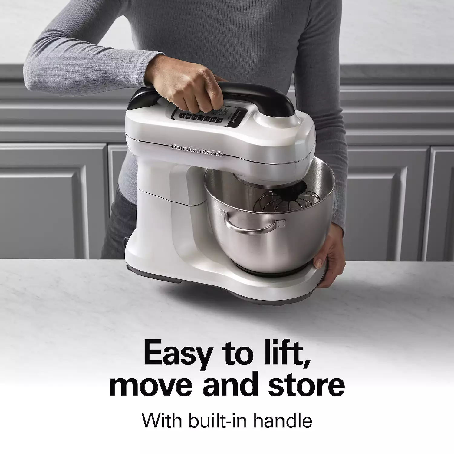 Hamilton Beach 7-Speed Stand Mixer & Attachments - White