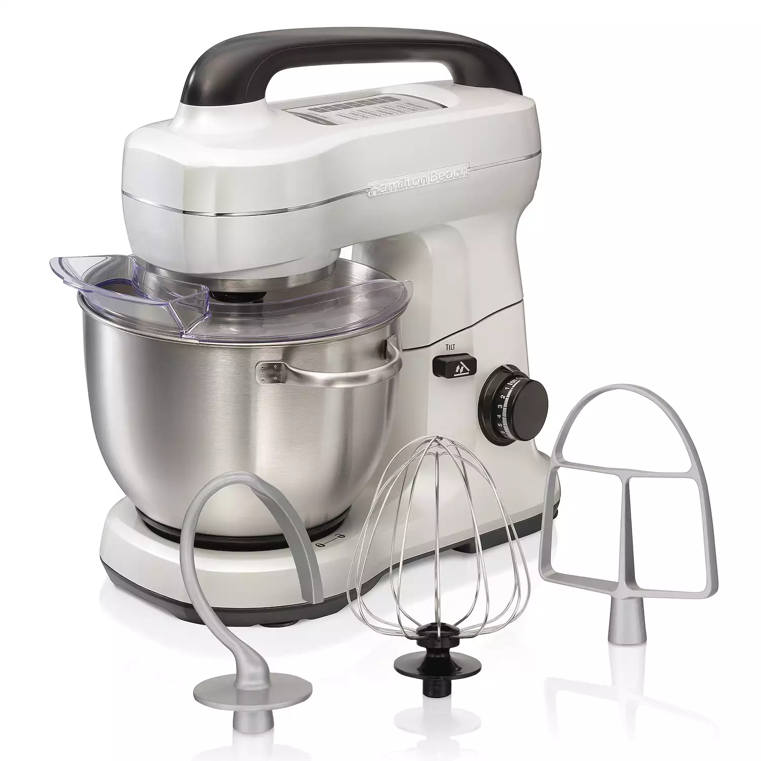 Hamilton Beach 7-Speed Stand Mixer & Attachments - White