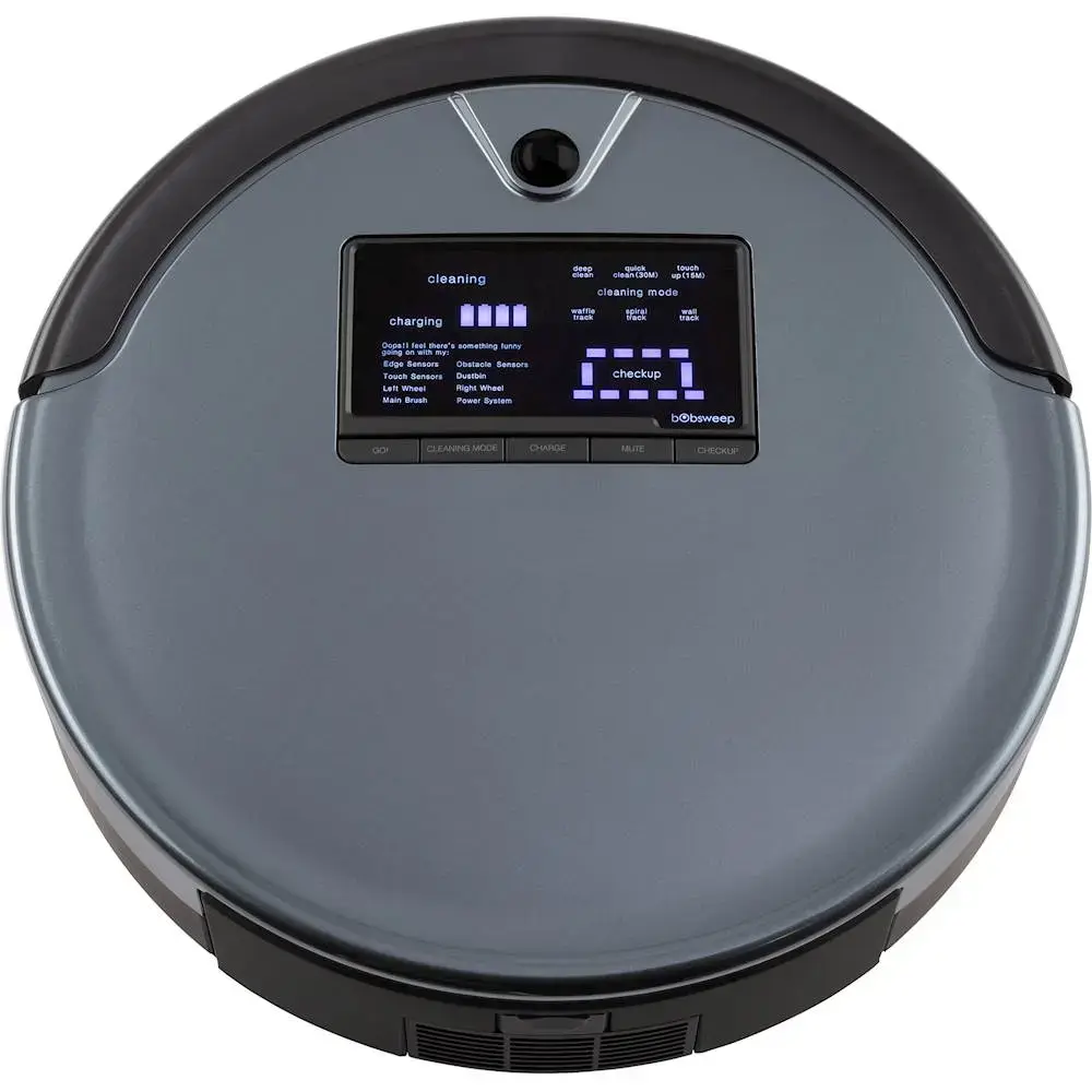 bObsweep - Bob PetHair Plus Robot Vacuum and Mop - Charcoal