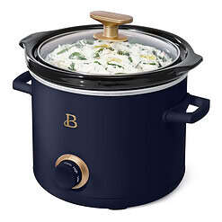 Beautiful 2 Qt Slow Cooker Set with Scrub Mommy, 2-Pack, White Icing and Starry Night by Drew Barrymore, Blue