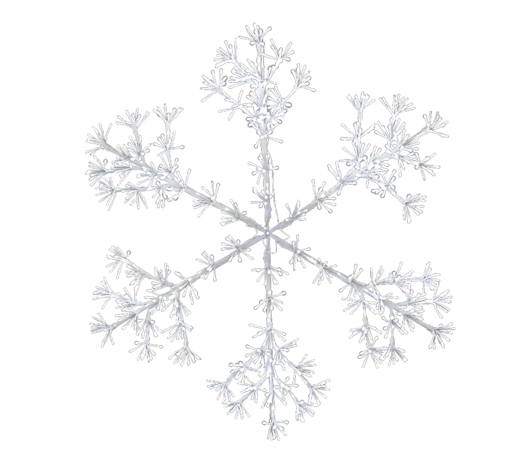 Holidynamics Holiday Lighting Solut 48-in Hanging Snowflake Hanging Decoration with White LED Lights