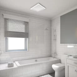 Utilitech Ventilation fan 1-Sone 150-CFM White Decorative Lighted Bathroom Fan, ENERGY STAR