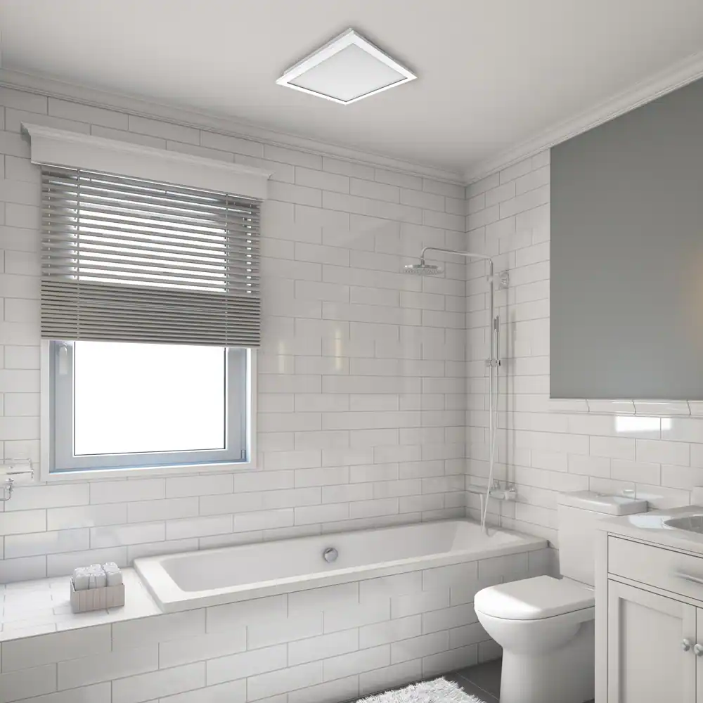 Utilitech Ventilation fan 1-Sone 150-CFM White Decorative Lighted Bathroom Fan, ENERGY STAR