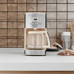 Cuisinart Coffee Maker, 14-Cup Glass Carafe, Fully Automatic for Brew Strength Control & 1-4 Cup Setting, Cream.