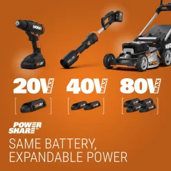 WORX Nitro Power Share 40-volt Max 20-in Single-stage Push Battery Snow Blower 4 Ah (Battery and Charger Included)