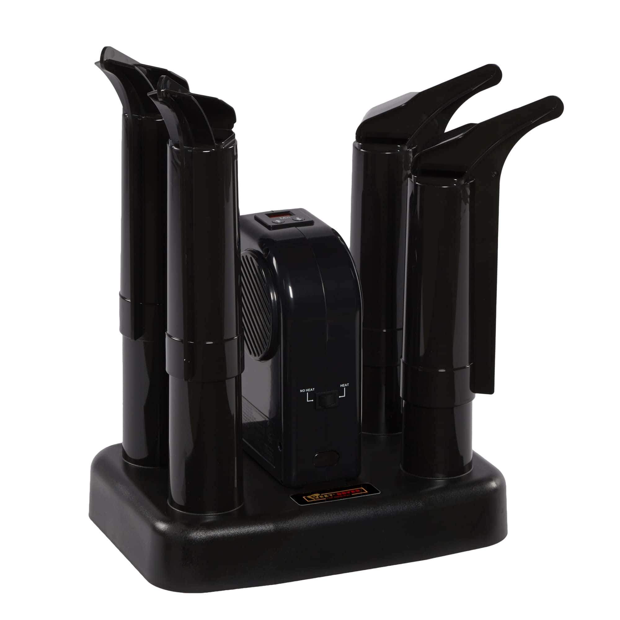 PEET Advantage Plus 4-Shoe Electric Shoe and Boot Dryer with Fan & Heat Settings, Made in the USA, Black