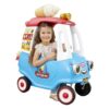 Little Tikes Cozy Ice Cream Truck, Coupe Ride On Car, Kid and Parent Powered, Truck Music, Including Accessories