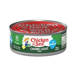Chicken of the Sea Chunk Light Tuna in Water, 5 Ounce Cans (24 Cans), Wild Caught Canned Tuna, 6 Packs of 4-Count