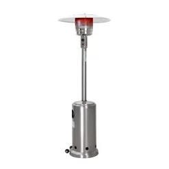 Nuu Garden 46000-BTU Silver Stainless Steel Floorstanding Liquid Propane Patio Heater