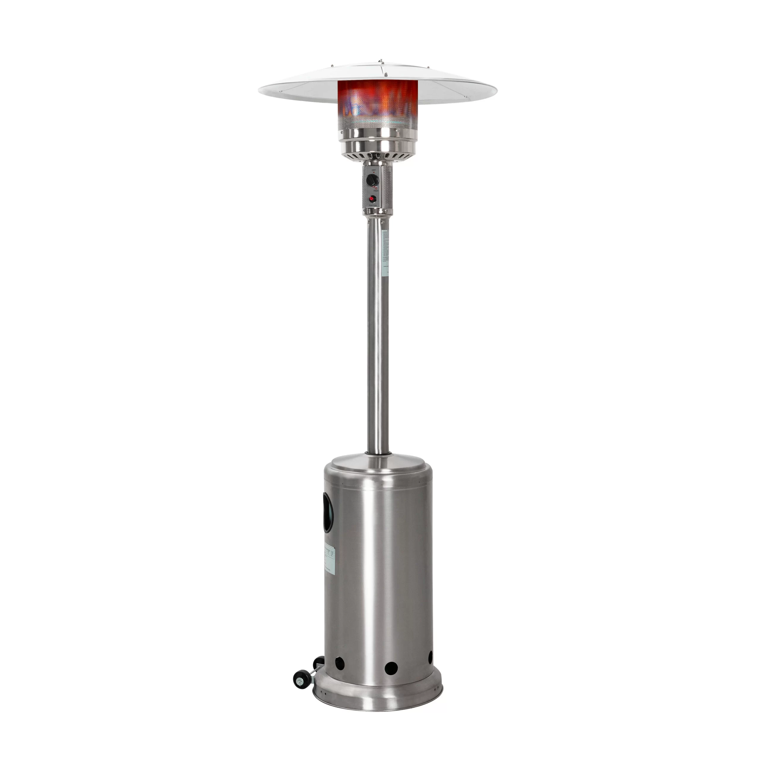 Nuu Garden 46000-BTU Silver Stainless Steel Floorstanding Liquid Propane Patio Heater