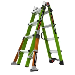 Little Giant Ladders Conquest All-Terrain 18.1-ft Reach Type 1a- 300-lb Load Capacity Telescoping Multi-Position Ladder