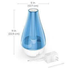 Pure Enrichment MistAire Studio Ultrasonic Cool Mist Humidifier - Small & Compact, Overnight Operation, 2 Mist Settings