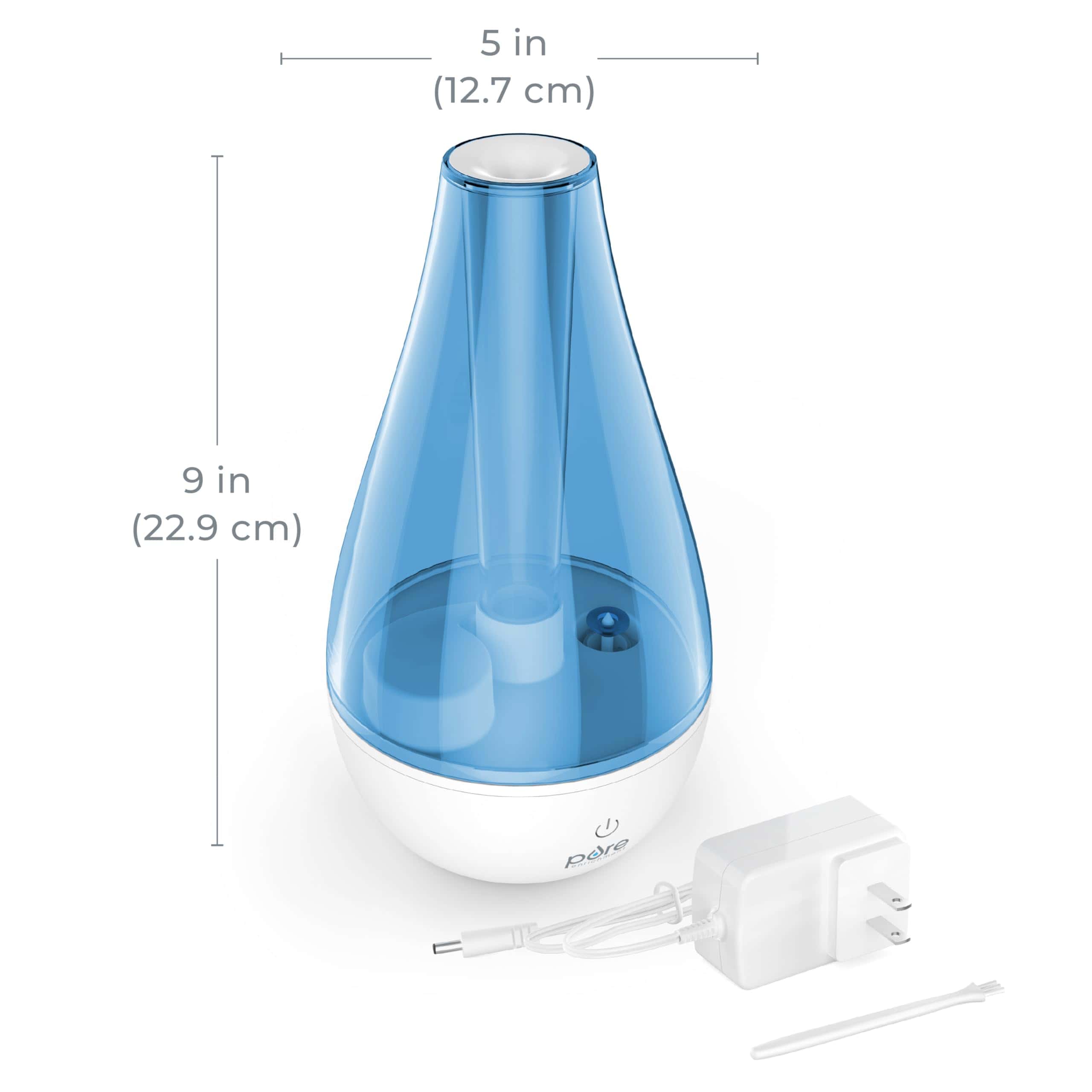 Pure Enrichment MistAire Studio Ultrasonic Cool Mist Humidifier - Small & Compact, Overnight Operation, 2 Mist Settings