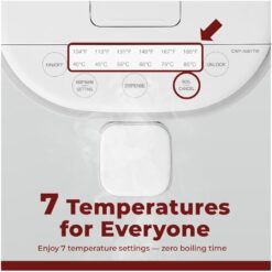CUCKOO CWP-A501TW 5-Liter Hot Water Dispenser & Warmer with 4 Operating Modes, Chlorine Evaporation, Child Lock Function (White/Gray)