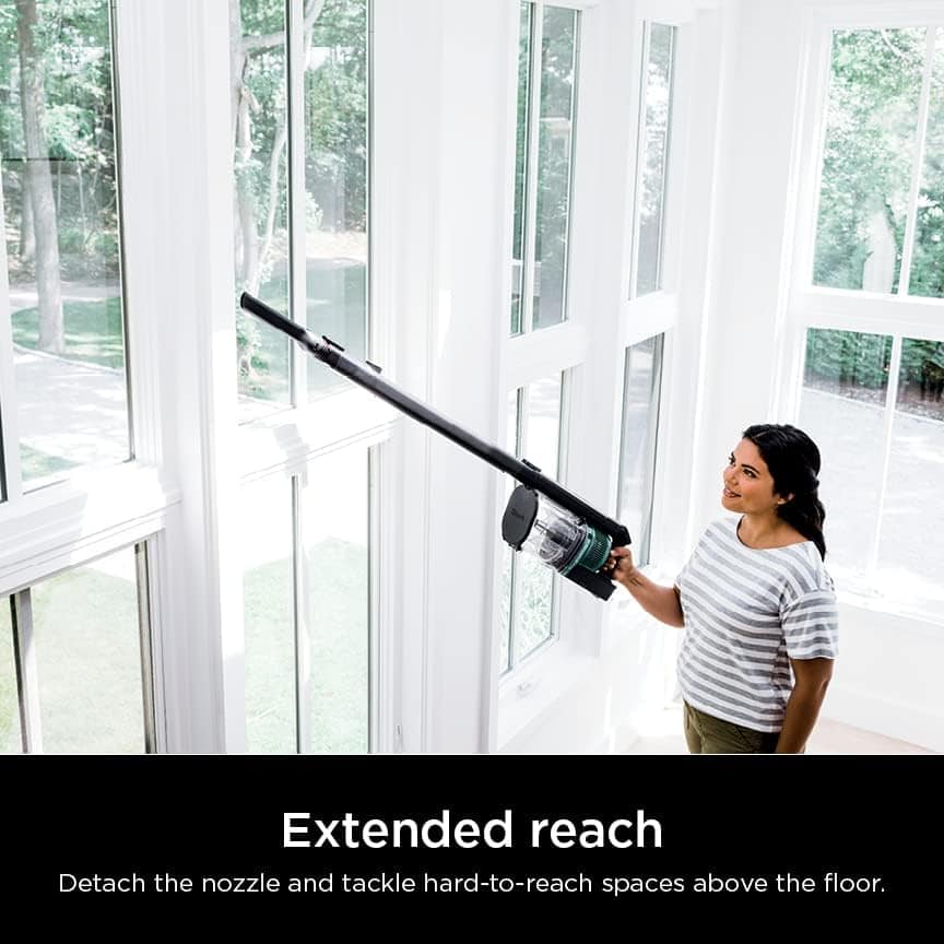 Shark IZ631H Cordless Pro Vacuum with PowerFins and Self-Cleaning Brushroll, HEPA Filtration, Cordless Vacuum, Dark Grey/Mojito