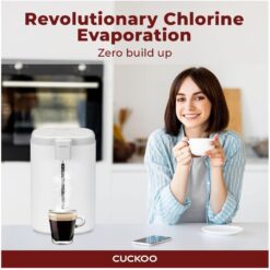 CUCKOO CWP-A501TW 5-Liter Hot Water Dispenser & Warmer with 4 Operating Modes, Chlorine Evaporation, Child Lock Function (White/Gray)