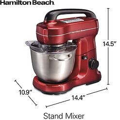 Hamilton Beach 7-Speed Stand Mixer & Attachments - Red