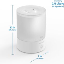 Alternative view of Everlasting Comfort 2.5L Top Fill Humidifiers for Bedroom, Quiet Ultrasonic Cool Mist Humidifier