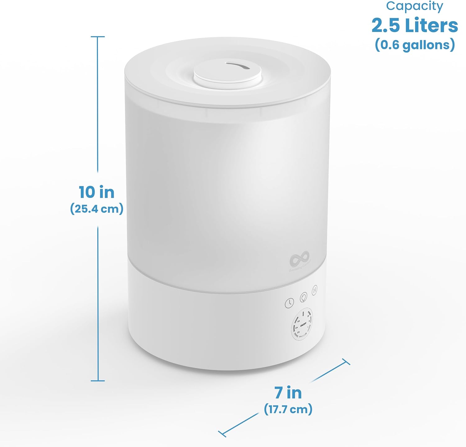 Everlasting Comfort 2.5L Top Fill Humidifiers for Bedroom, Quiet Ultrasonic Cool Mist Humidifier - Image 2