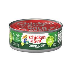 Chicken of the Sea Chunk Light Tuna in Water, 5 Ounce Cans (Pack of 24), Wild Caught Canned Tuna, 25% Less Sodium
