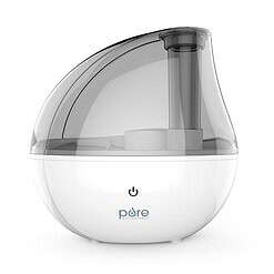 Pure Enrichment MistAire Silver Ultrasonic Cool Mist Humidifier for Bedroom, Office, Nursery & Indoor Plants