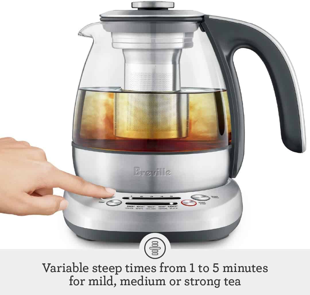 Breville Smart Tea Infuser Compact Kettle, One Size, Clear