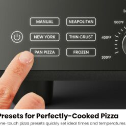 CHEFMAN Indoor Pizza Oven - Makes 12 Inch Pizzas in Minutes, Heats up to 800°F - Countertop Electric Pizza Maker - Stainless Black