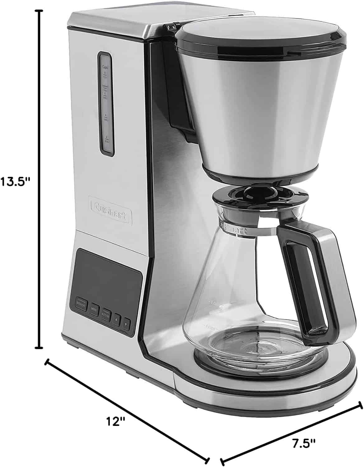Cuisinart CPO-800P1 PurePrecision 8 Cup Pour-Over Coffee Brewer, Silver