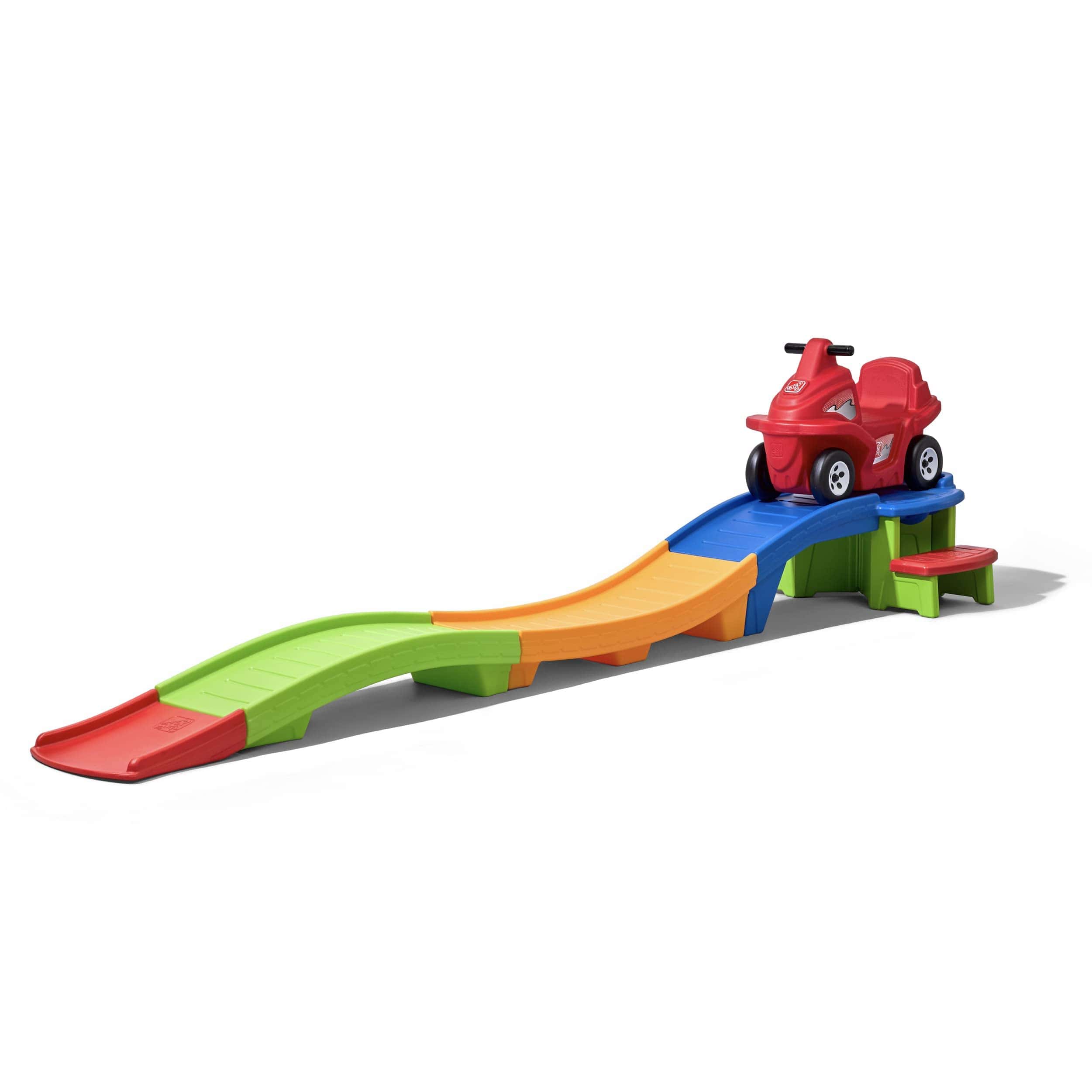 Step2 Up & Down Roller Coaster Kids Ride On Toy, Push Car, Indoor/Outdoor Playset, Multicolor