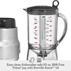Breville BBL620SIL1AUS1 The Fresh & Furious Food Blender, 50oz, Silver