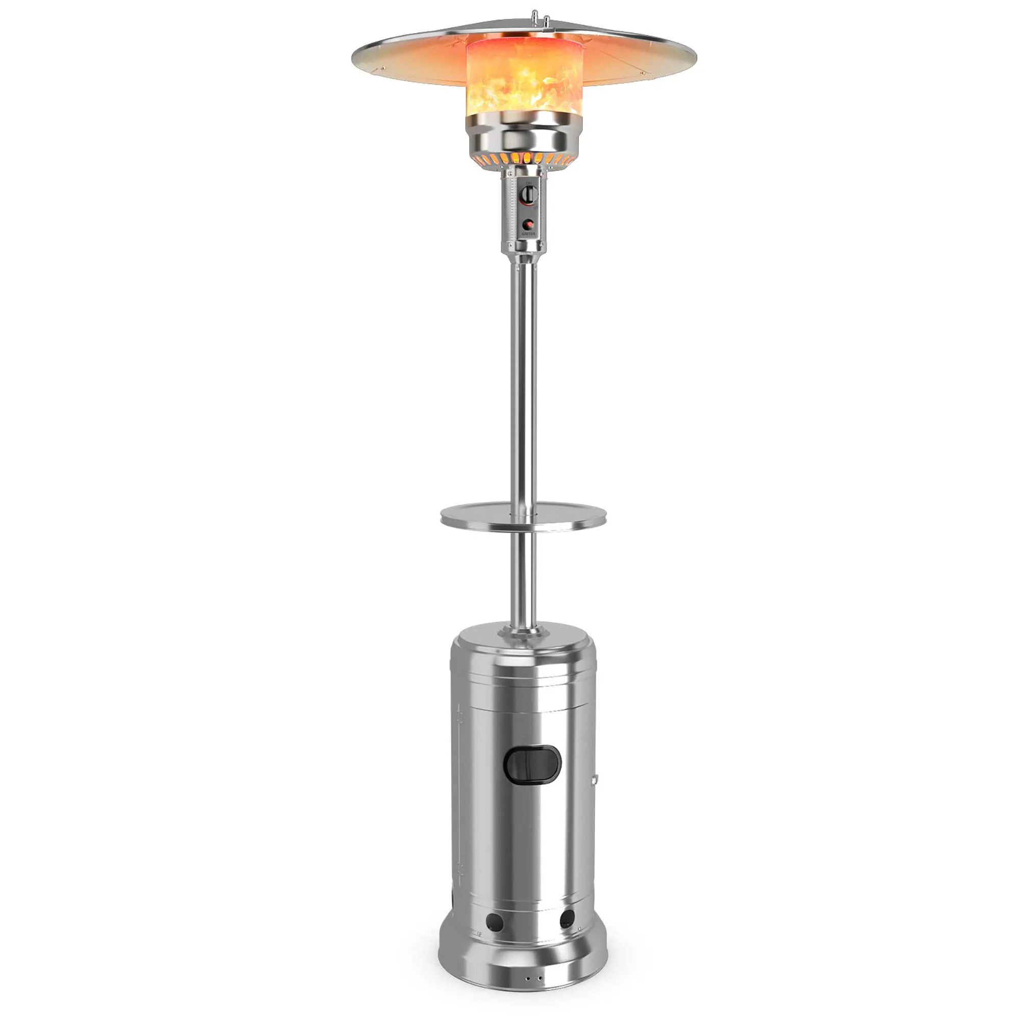 CASAINC 48000-BTU Silver Steel Floorstanding Liquid Propane Patio Heater