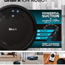 Shark ION Robot Vacuum, Wi-Fi Connected, Black, RV754