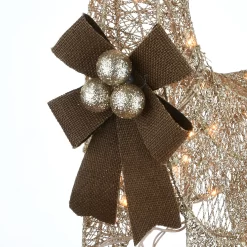 National Tree Company 38-in Deer Free Standing Decoration with White LED Lights