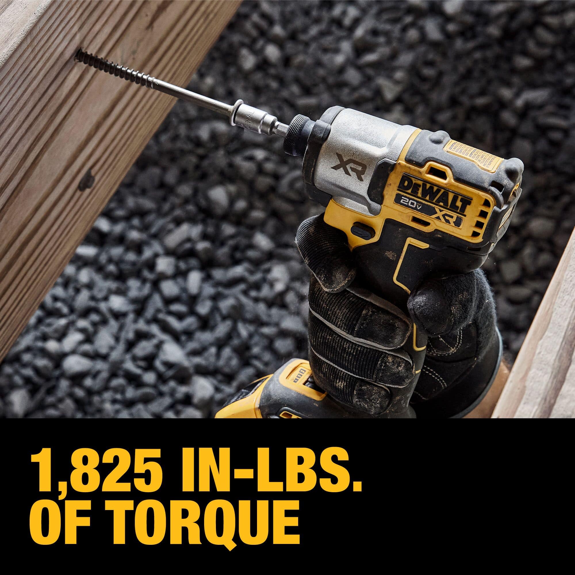 DEWALT XR 20-volt Max 1/4-in Brushless Cordless Impact Driver (Battery and Charger Included with Soft Bag)