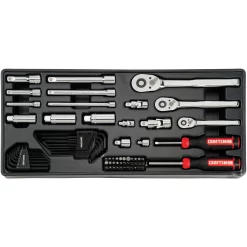 CRAFTSMAN 298-Piece Standard (SAE) and Metric Polished Chrome Mechanics Tool Set