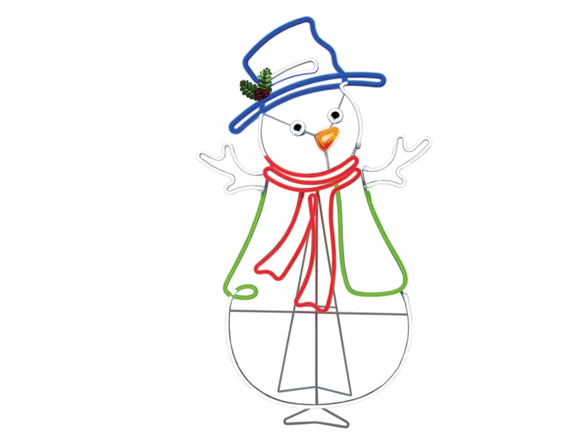 GE 4-ft Staybright LED Neon Flex Snowman Decoration