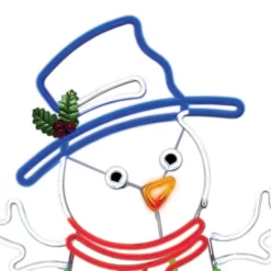 GE 4-ft Staybright LED Neon Flex Snowman Decoration
