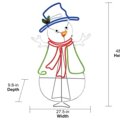 GE 4-ft Staybright LED Neon Flex Snowman Decoration