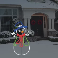 GE 4-ft Staybright LED Neon Flex Snowman Decoration